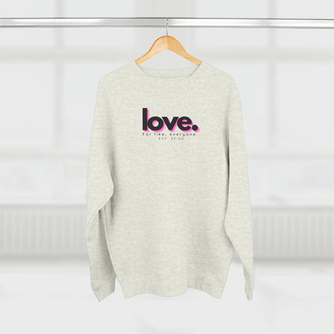 Love, Pink Shadow, Christian Sweatshirt for Men and Women