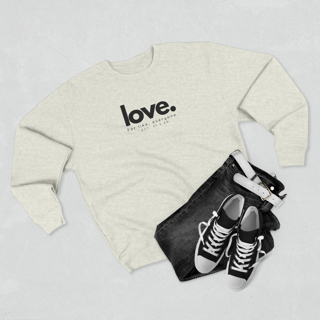 Love, Crewneck Christian Sweatshirt for Men and Women