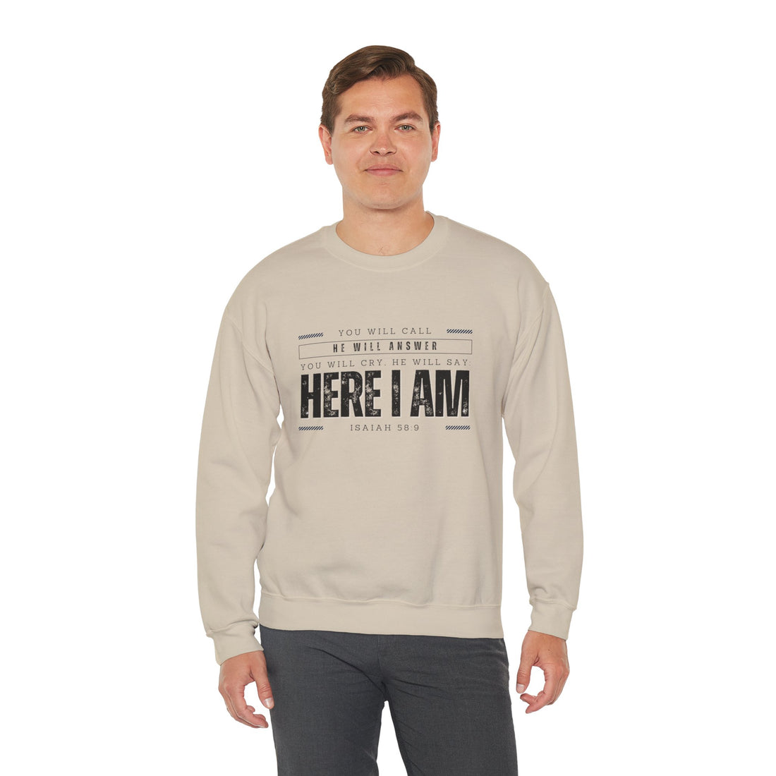 Isaiah 58:9, Heavy Blend™ Sweatshirt for Men and Women
