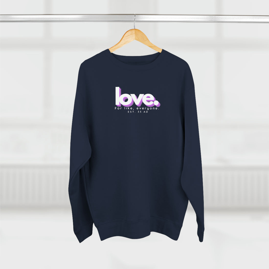 Love, Pink Shadow, Christian Sweatshirt for Men and Women