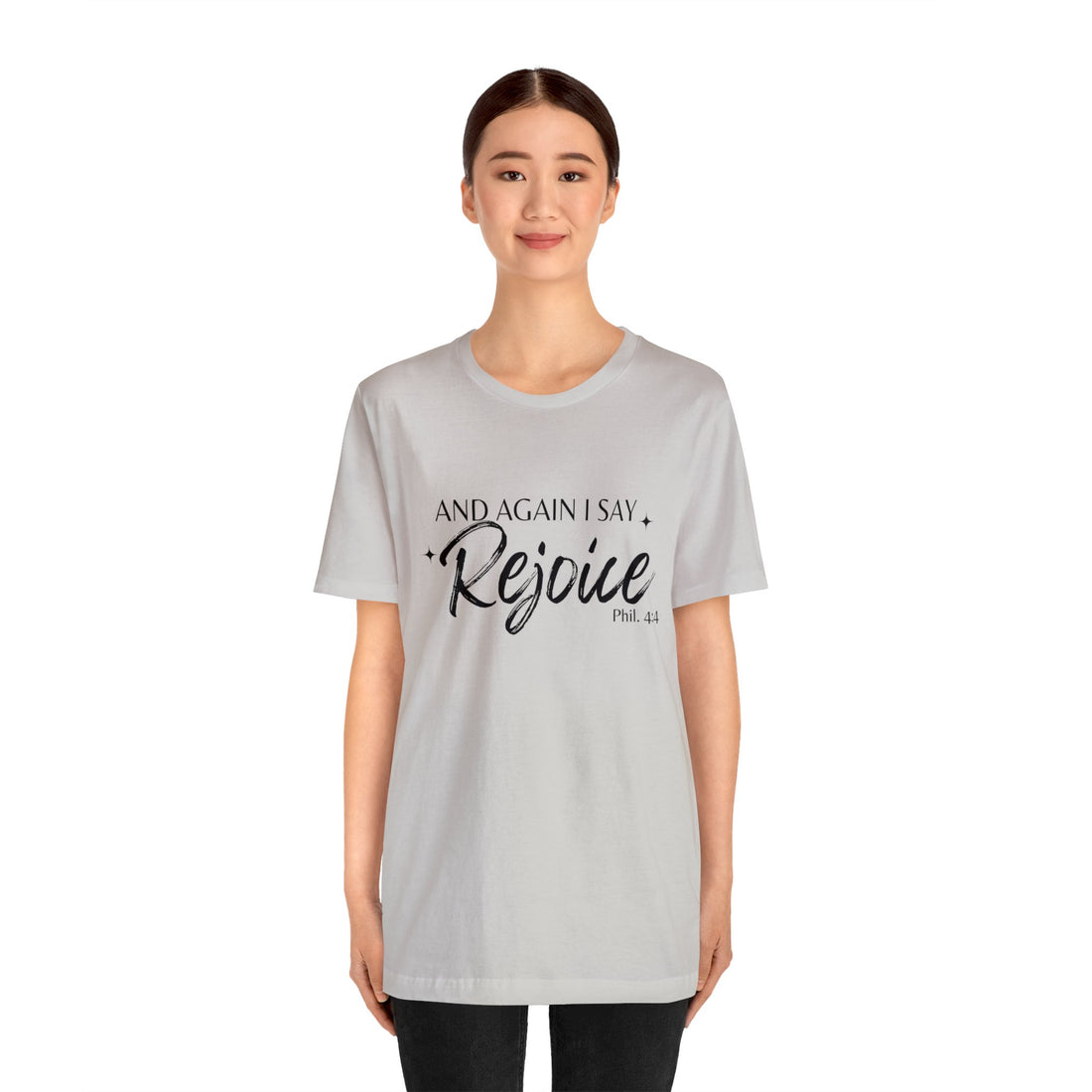 Philippians 4:4 Rejoice, Christian T-shirt for Men and Women, Express Shipping