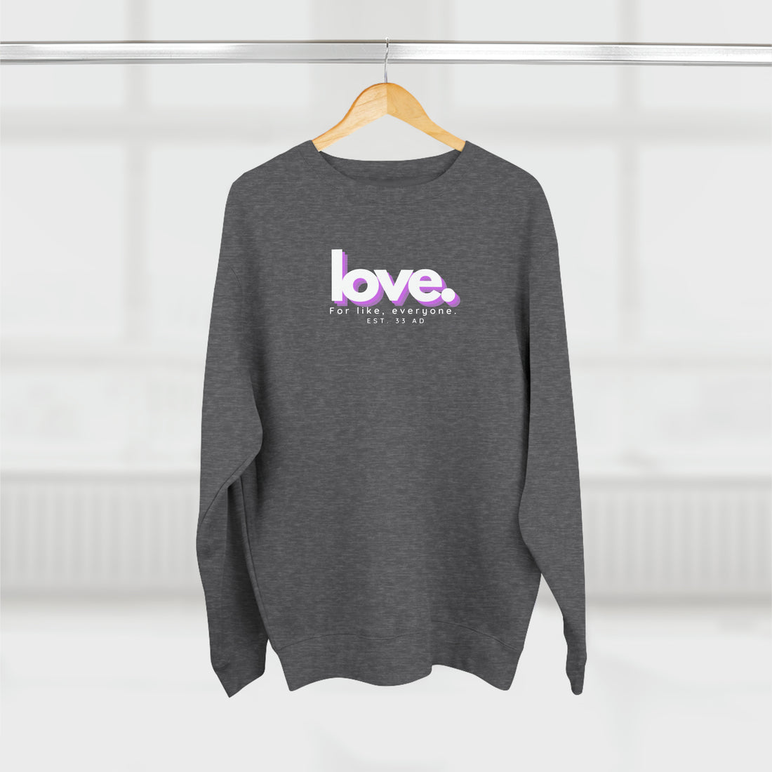 Love, Pink Shadow, Christian Sweatshirt for Men and Women