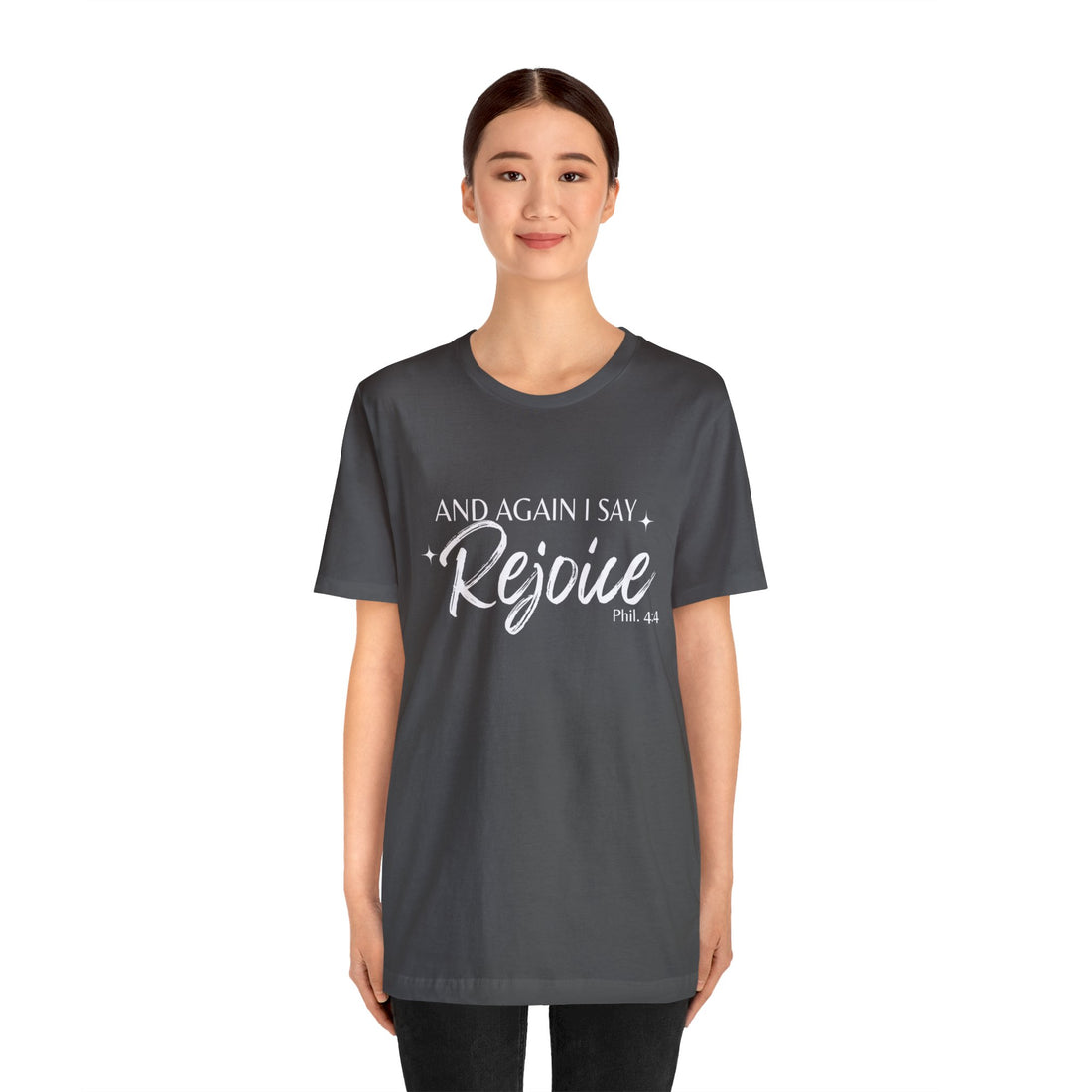Philippians 4:4 Rejoice, Christian T-shirt for Men and Women, Express Shipping