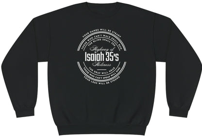 Isaiah 35, NuBlend® Crewneck Christian Sweatshirt for men and women black