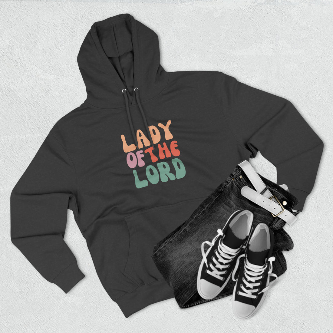 Lady of the Lord, Three-Panel Fleece Christian Hoodie for Women