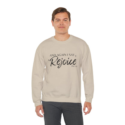 Philippians 4:4 Rejoice, Heavy Blend™ Christian Sweatshirt for Men and Women