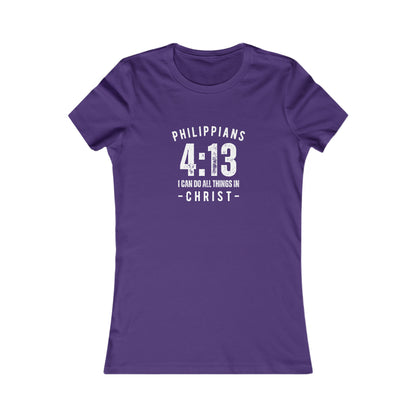 Philippians 4:13, Christian T-shirt for Women, 30% Off