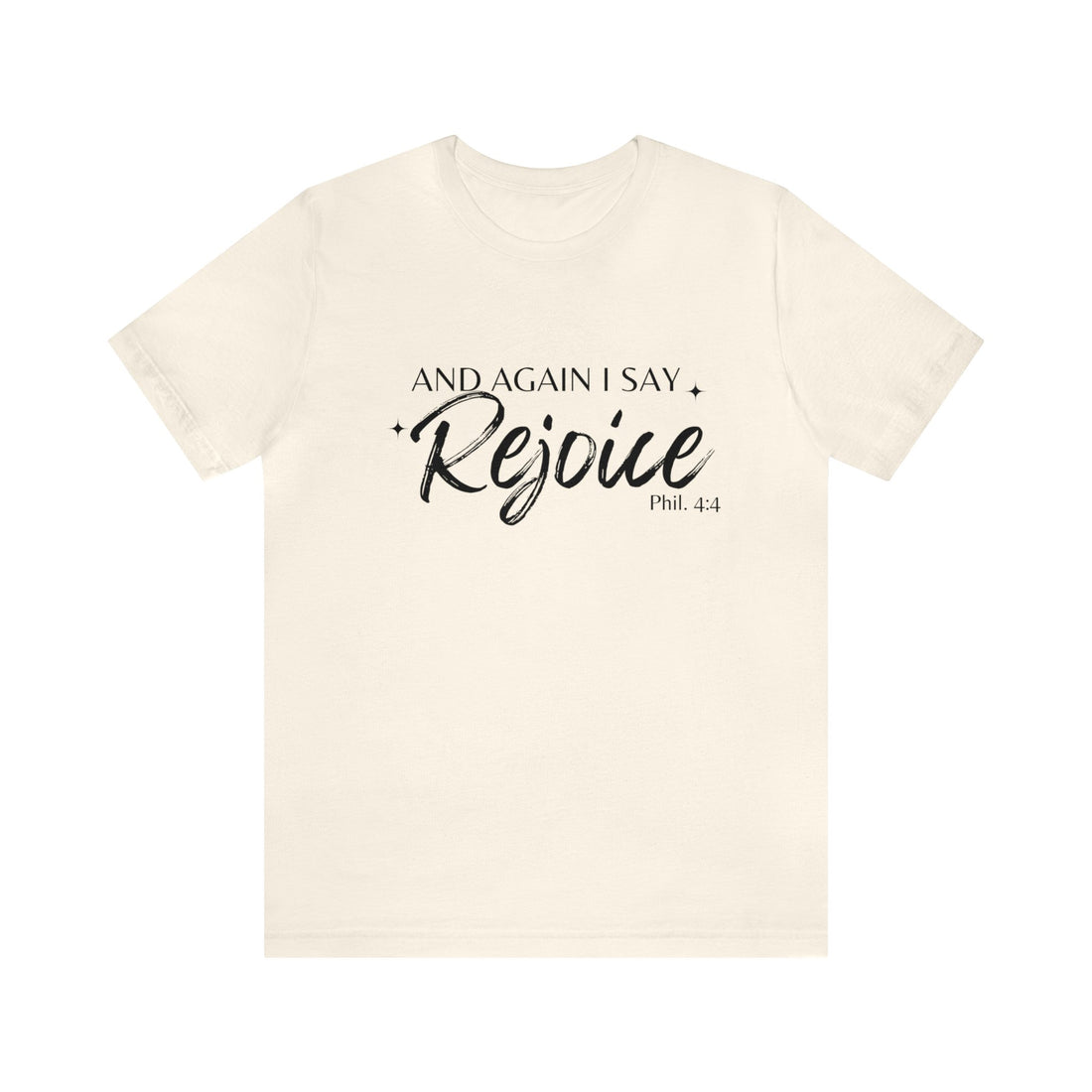 Philippians 4:4 Rejoice, Christian T-shirt for Men and Women, Express Shipping