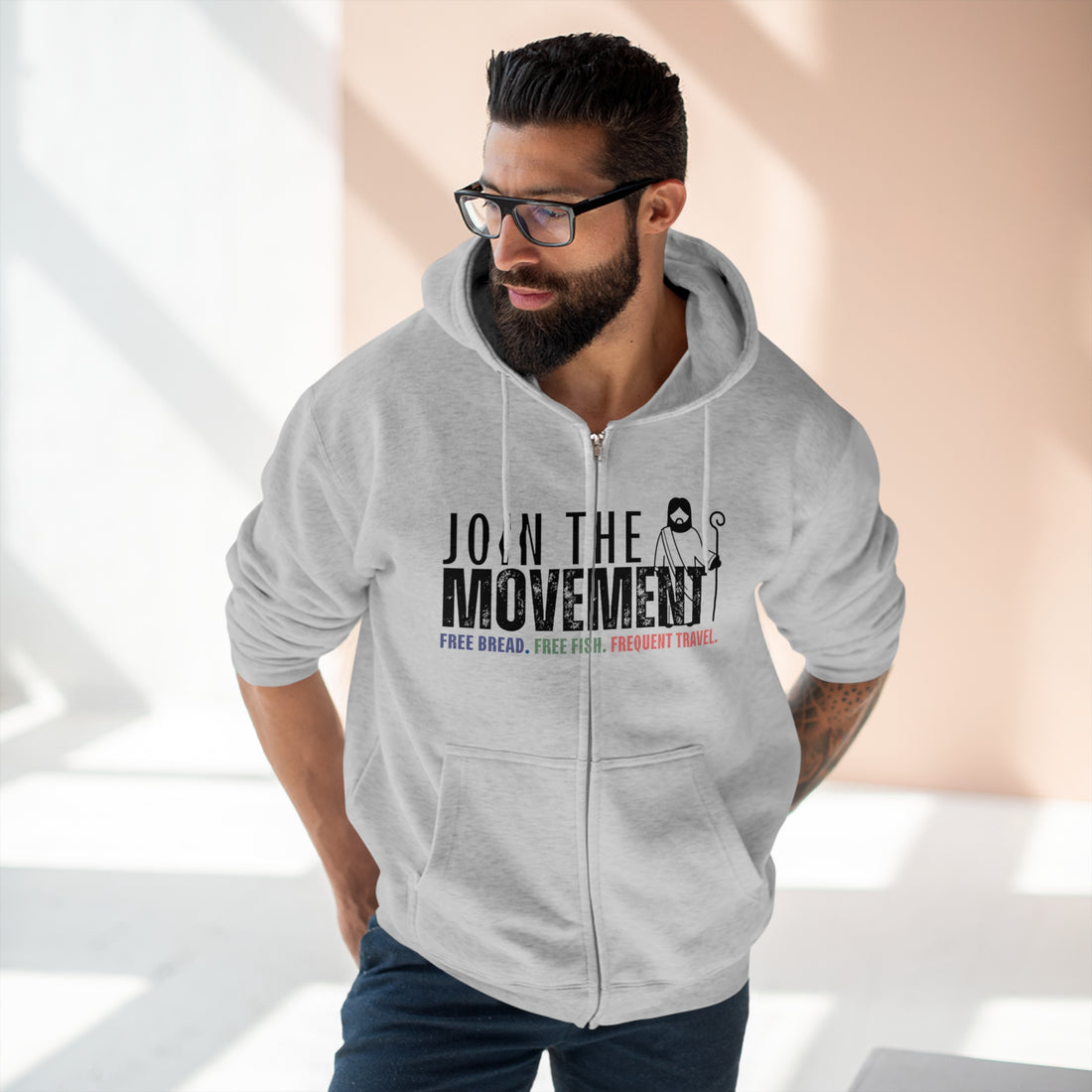 Join the Movement, Christian Zip Hoodie for Men and Women