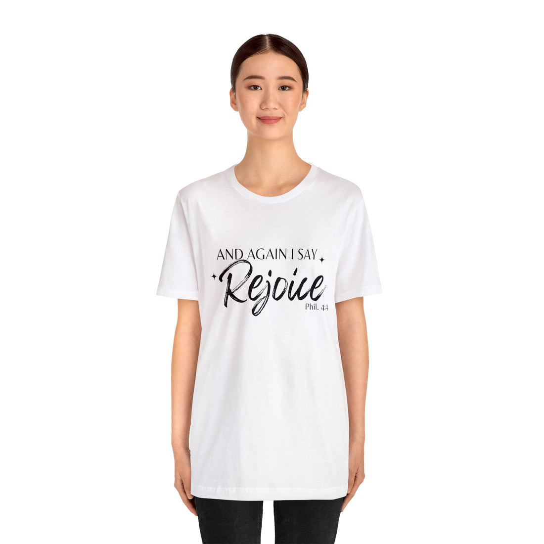 Philippians 4:4 Rejoice, Christian T-shirt for Men and Women, Express Shipping