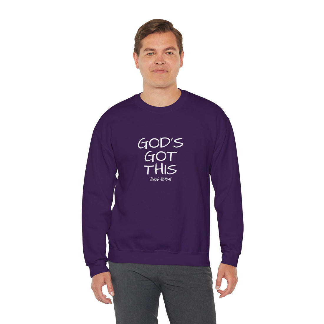 Isaiah 46:10 God's Got This, Heavy Blend™ Christian Sweatshirt for Men and Women