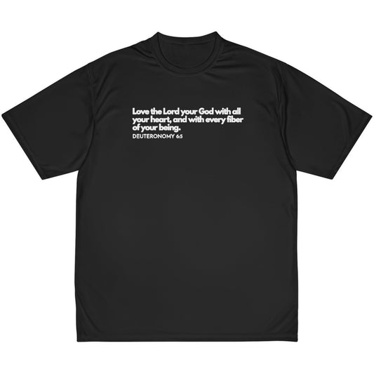 Deuteronomy 6:5, Men's Performance T-Shirt black