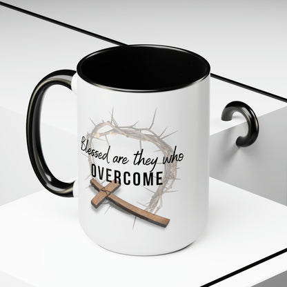 Revelation 21:7, Two-Tone Coffee Mugs, 15oz