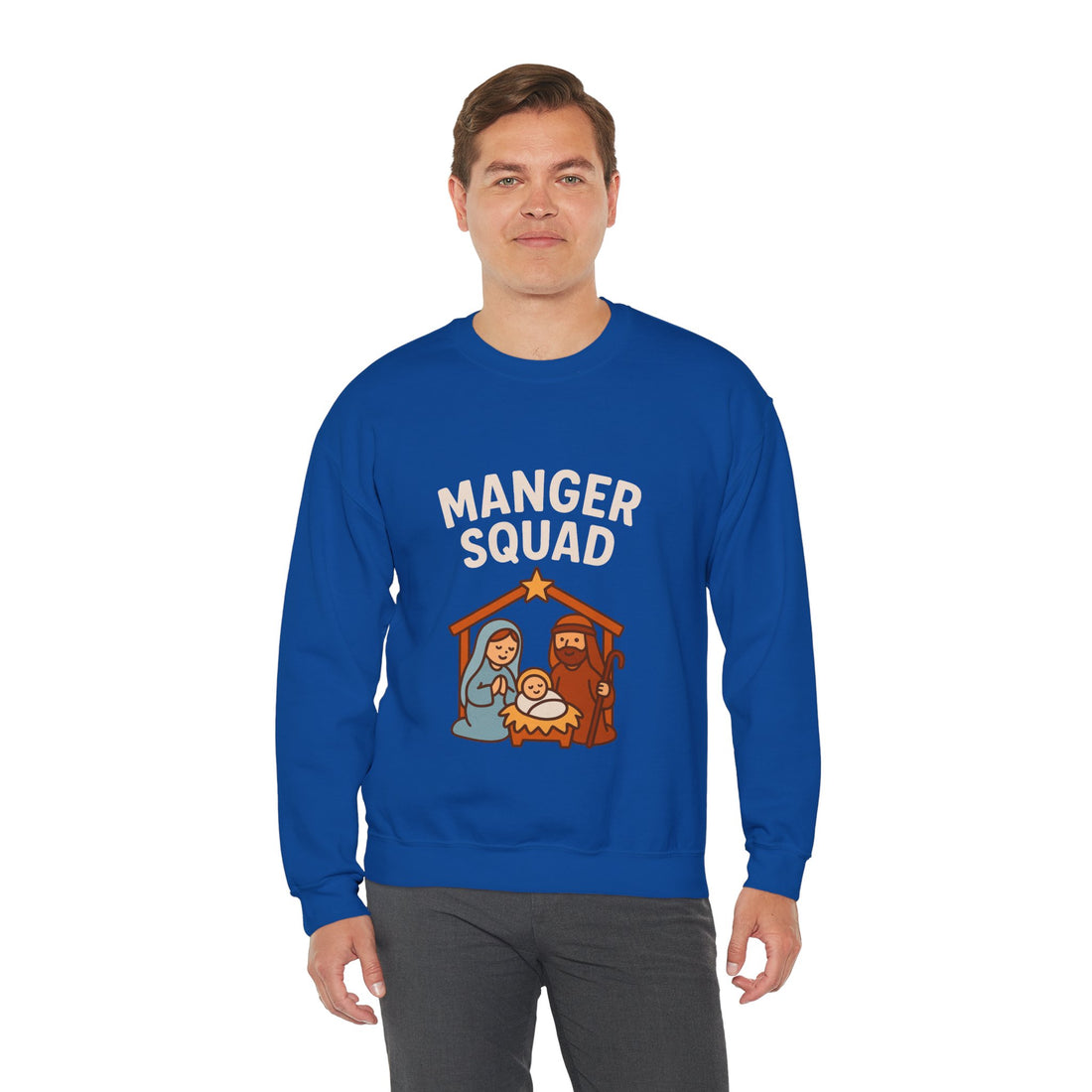 Manger Squad Sweatshirt — Cute Nativity Christmas Crewneck