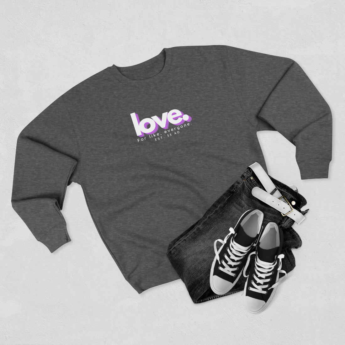 Love, Pink Shadow, Christian Sweatshirt for Men and Women