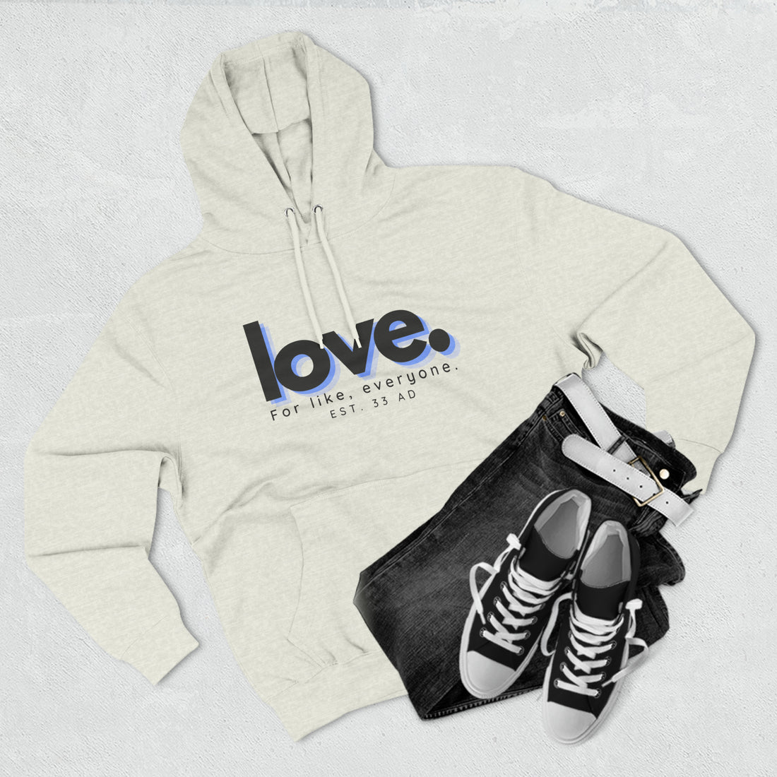 Love, Fleece Christian Hoodie for men and women