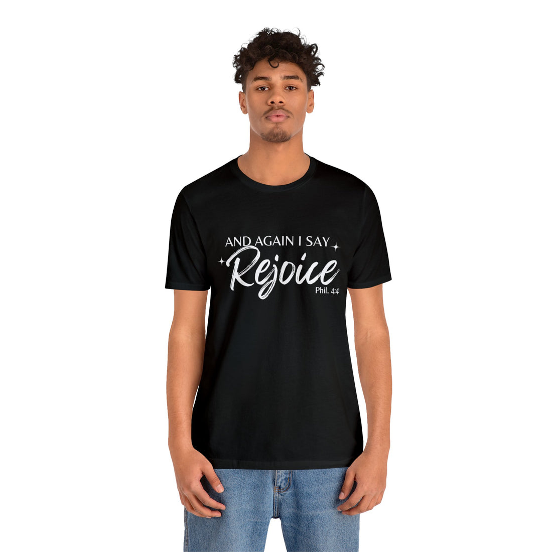 Philippians 4:4 Rejoice, Christian T-shirt for Men and Women, Express Shipping