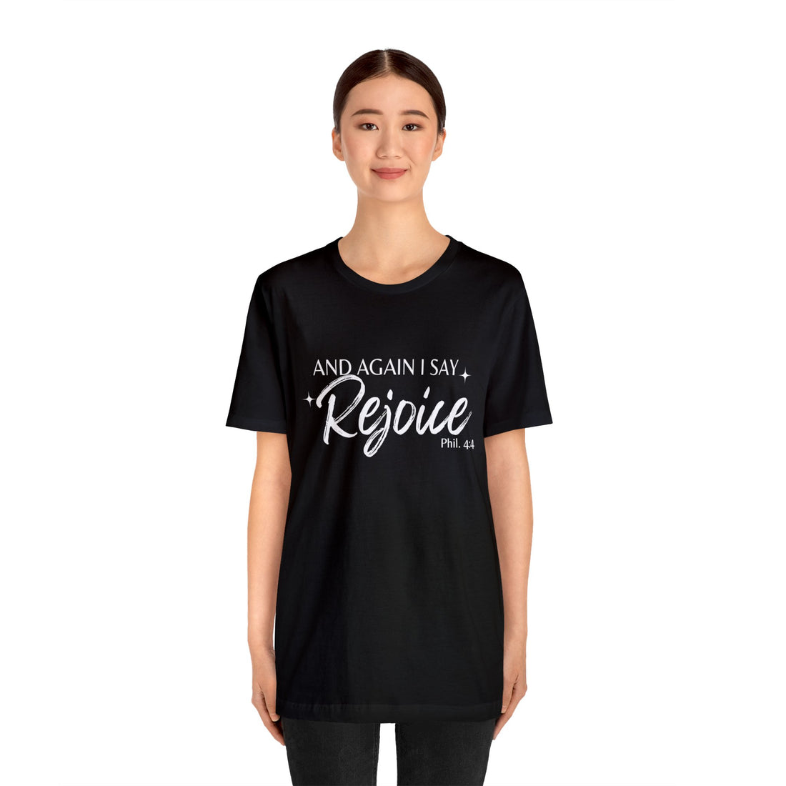 Philippians 4:4 Rejoice, Christian T-shirt for Men and Women, Express Shipping