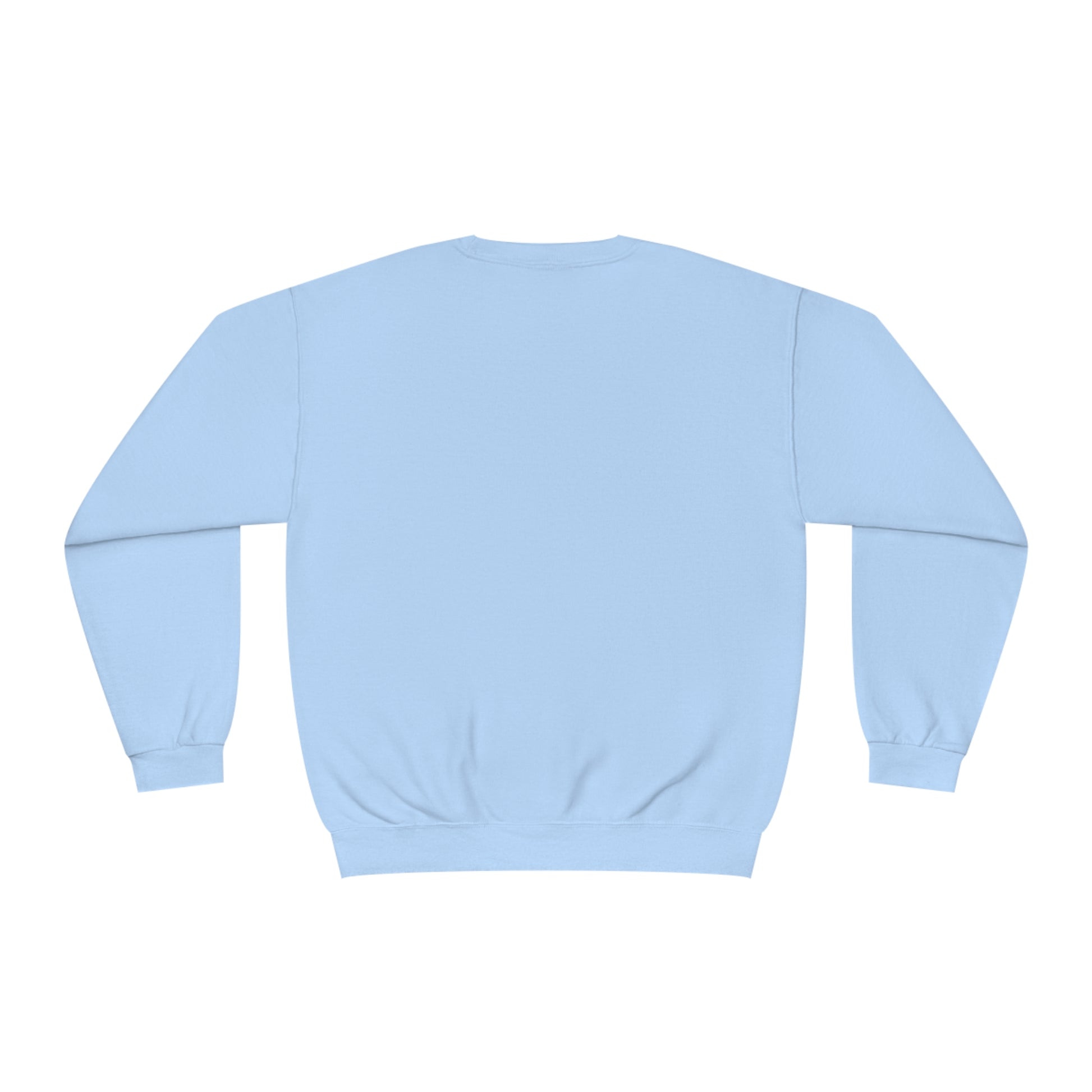 Isaiah 35, NuBlend® Crewneck Christian Sweatshirt for men and women light blue back