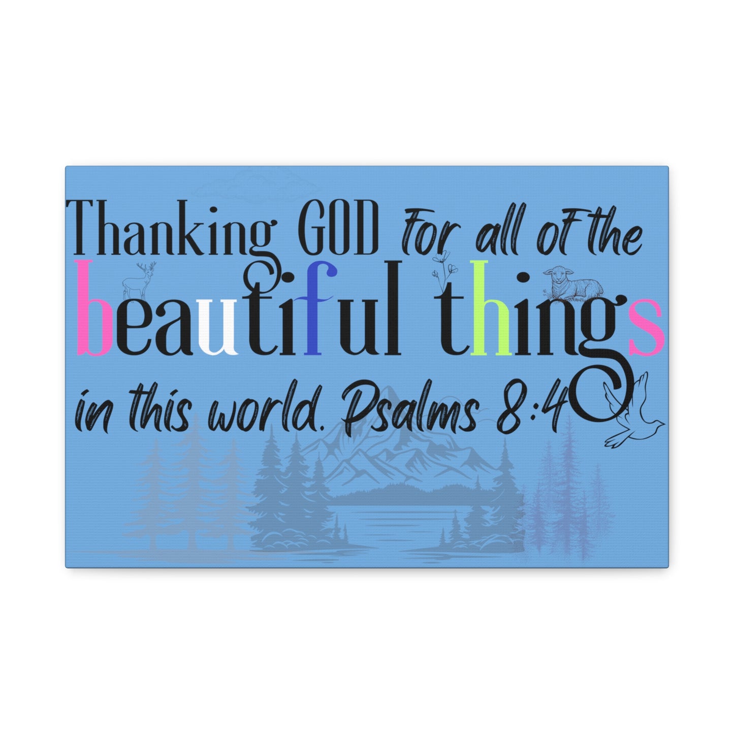 Beautiful Things Blue Canvas Gallery Wraps