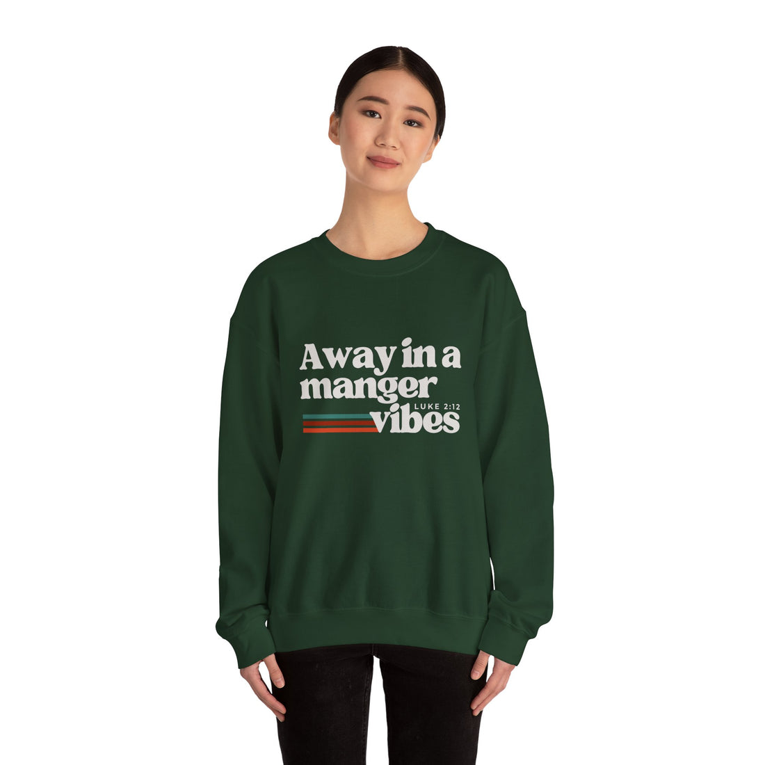 Crewneck Sweatshirt — “Away in a Manger” Christmas Nativity Vibes