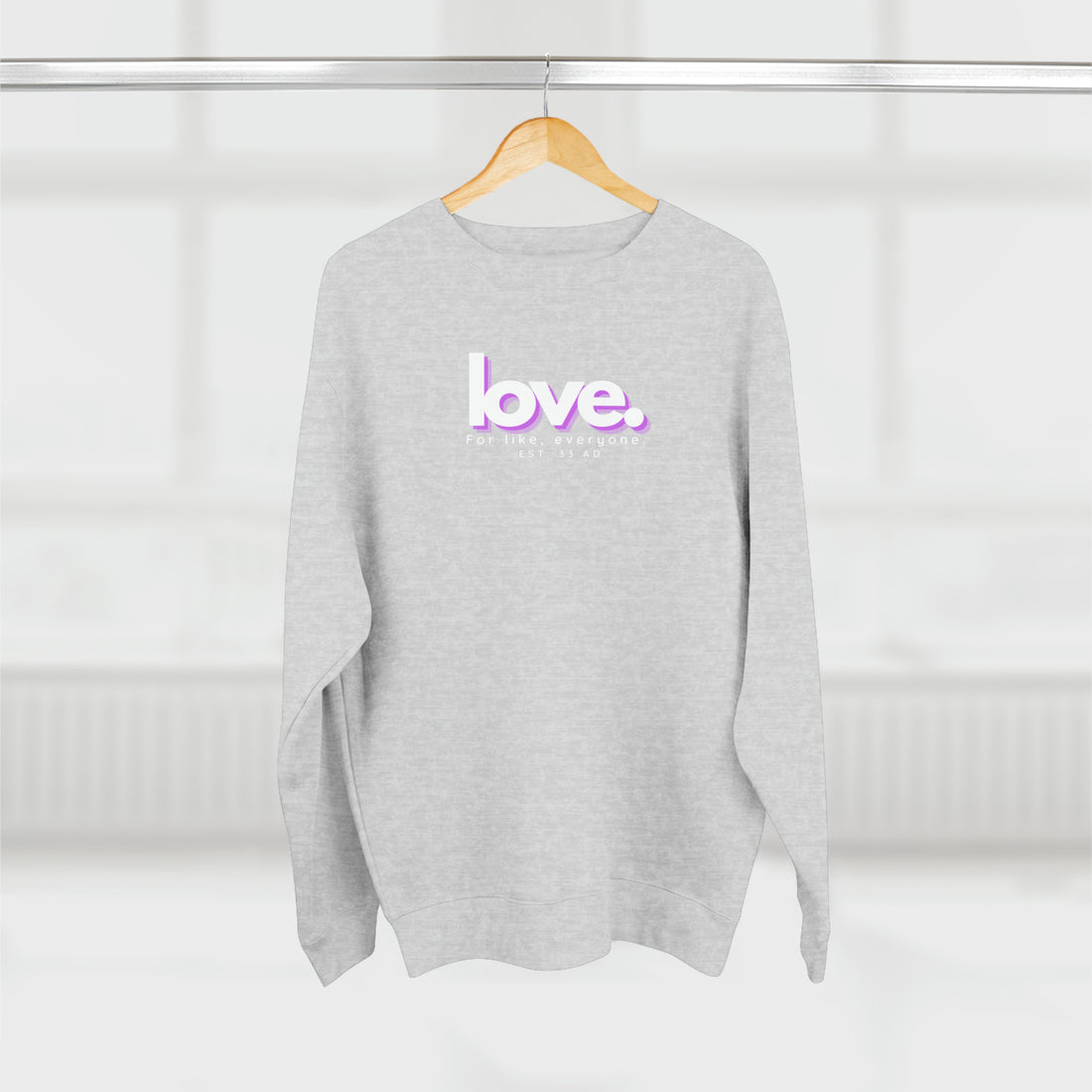 Love, Pink Shadow, Christian Sweatshirt for Men and Women