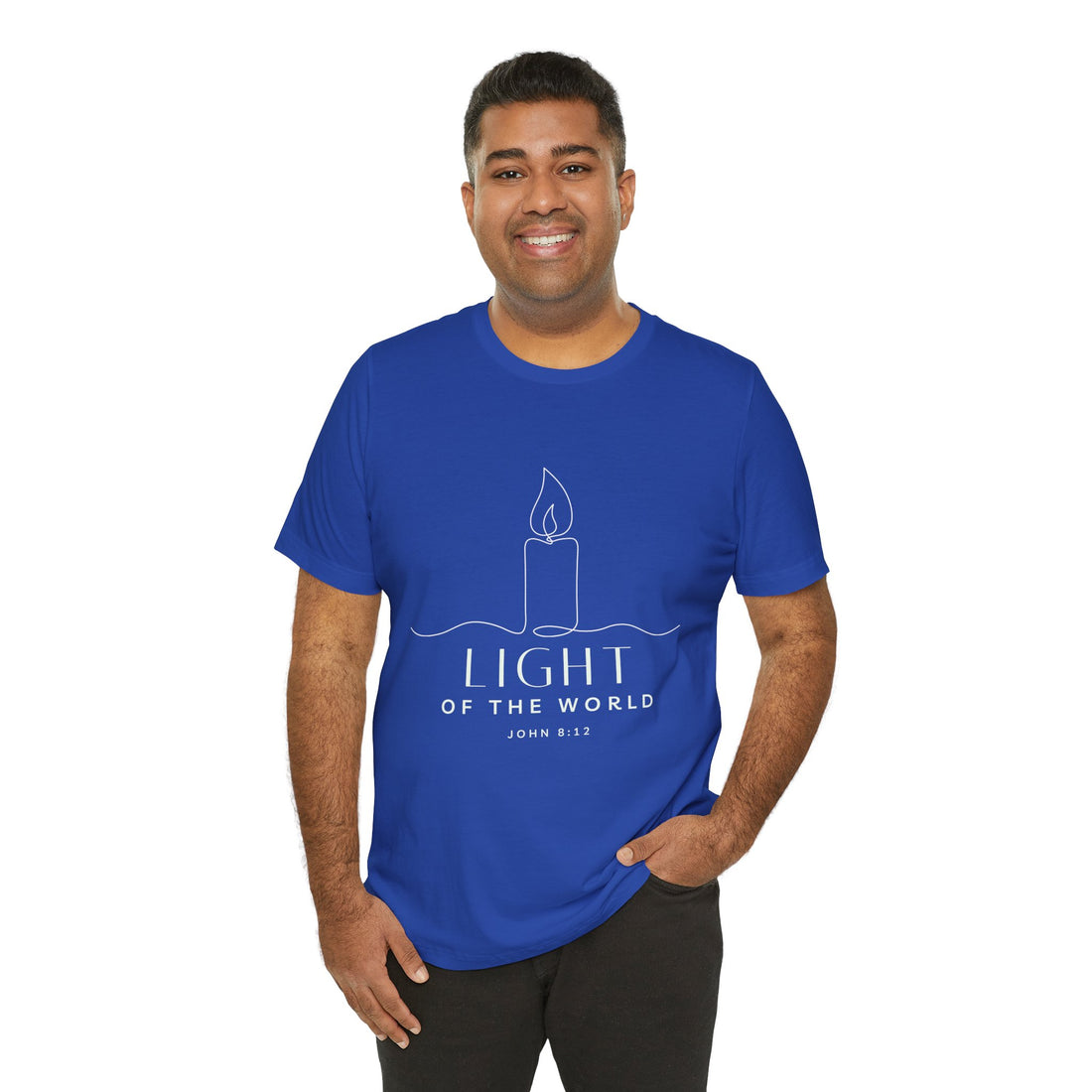 Light of the World — Plain Unisex Jersey Short Sleeve T-Shirt