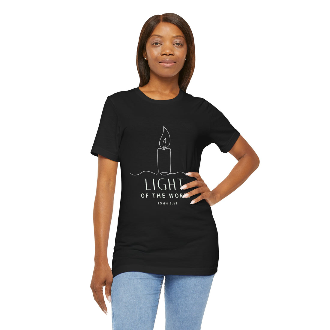 Light of the World — Plain Unisex Jersey Short Sleeve T-Shirt