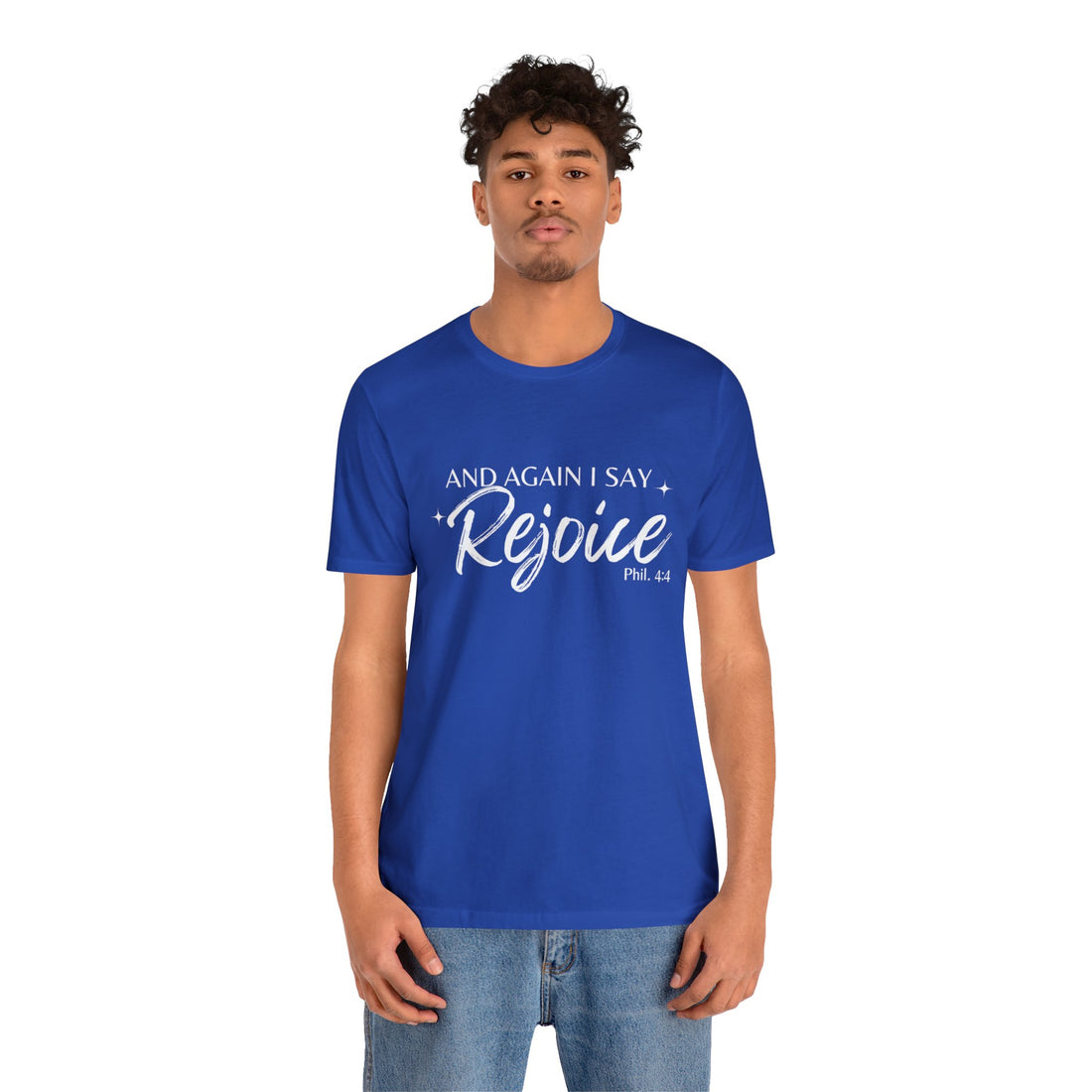 Philippians 4:4 Rejoice, Christian T-shirt for Men and Women, Express Shipping
