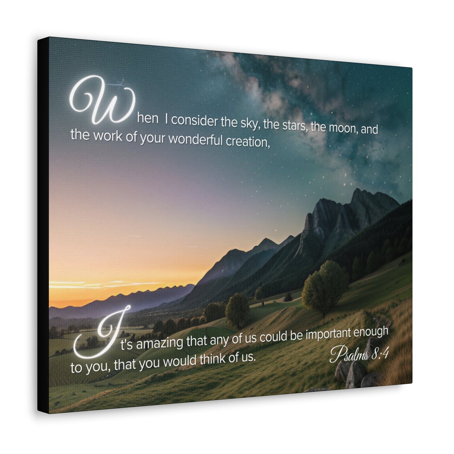 Psalms 8:4, Canvas Gallery Wraps