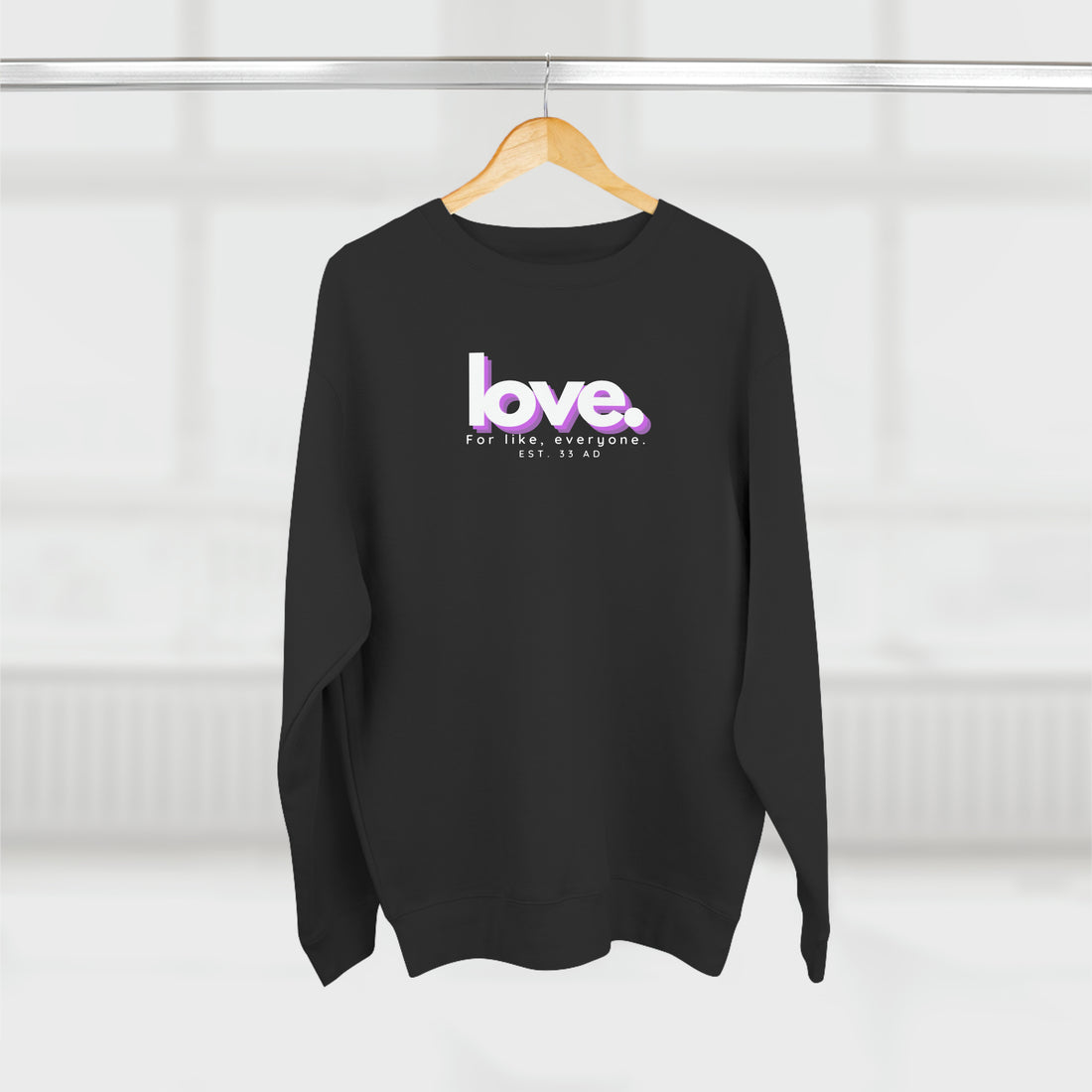 Love, Pink Shadow, Christian Sweatshirt for Men and Women