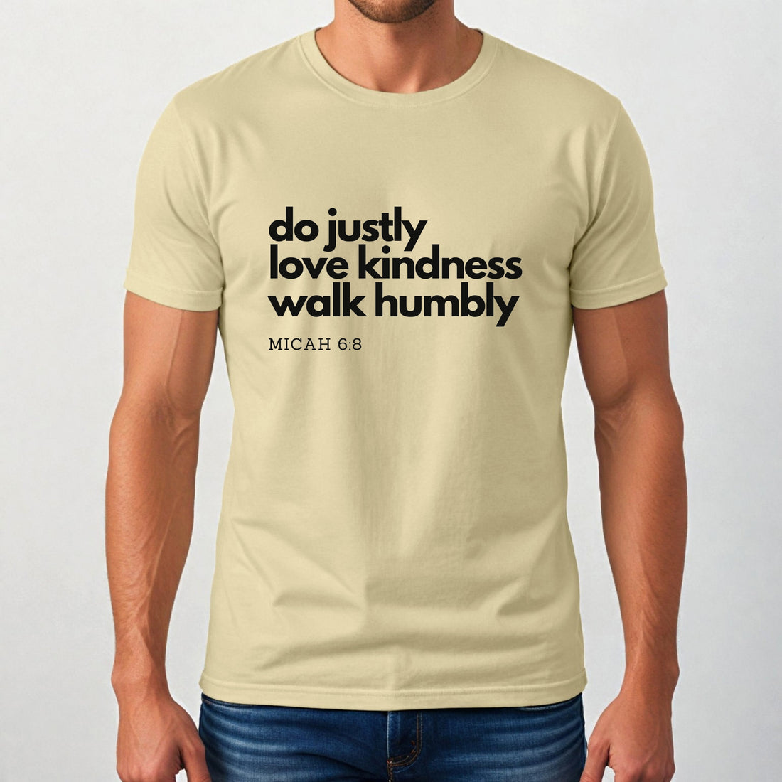 "Do Justly, Love Kindness, Walk Humbly" Inspirational Christian Shirt - gift for lovers of God