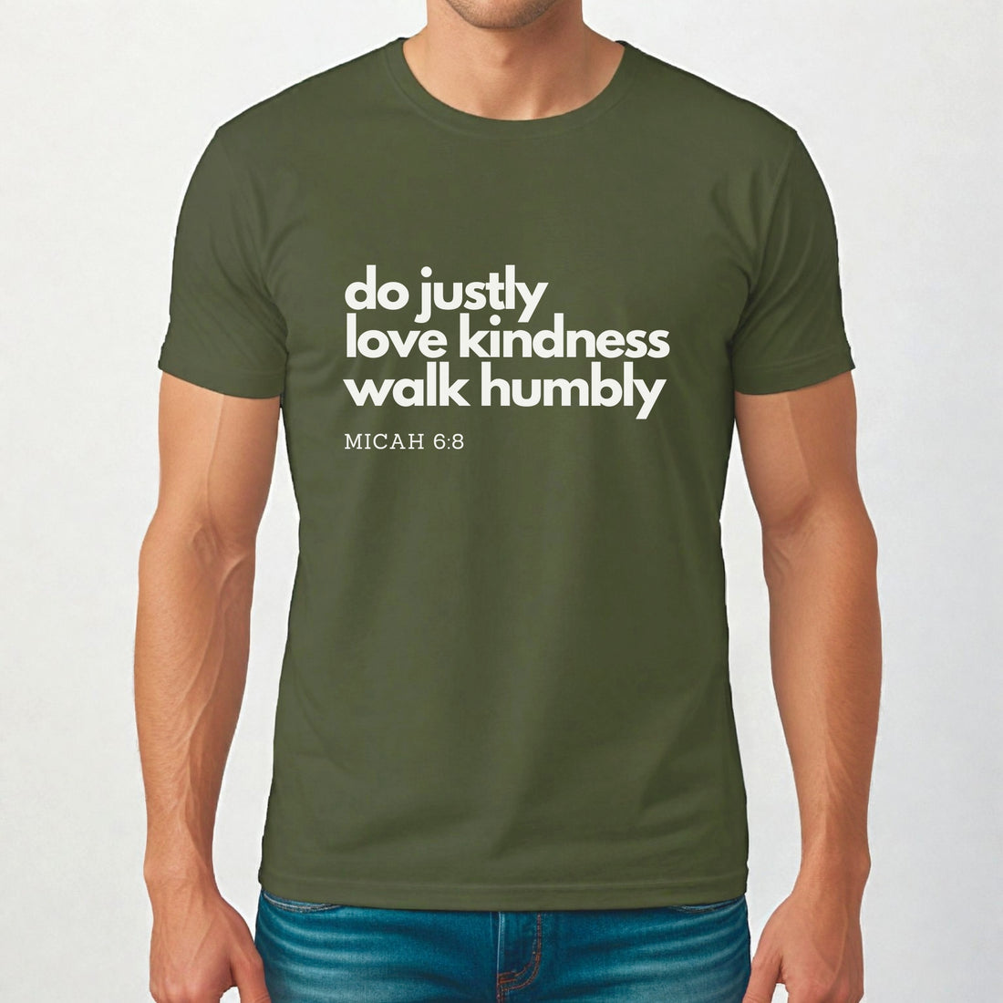 "Do Justly, Love Kindness, Walk Humbly" Inspirational Christian Shirt - gift for lovers of God