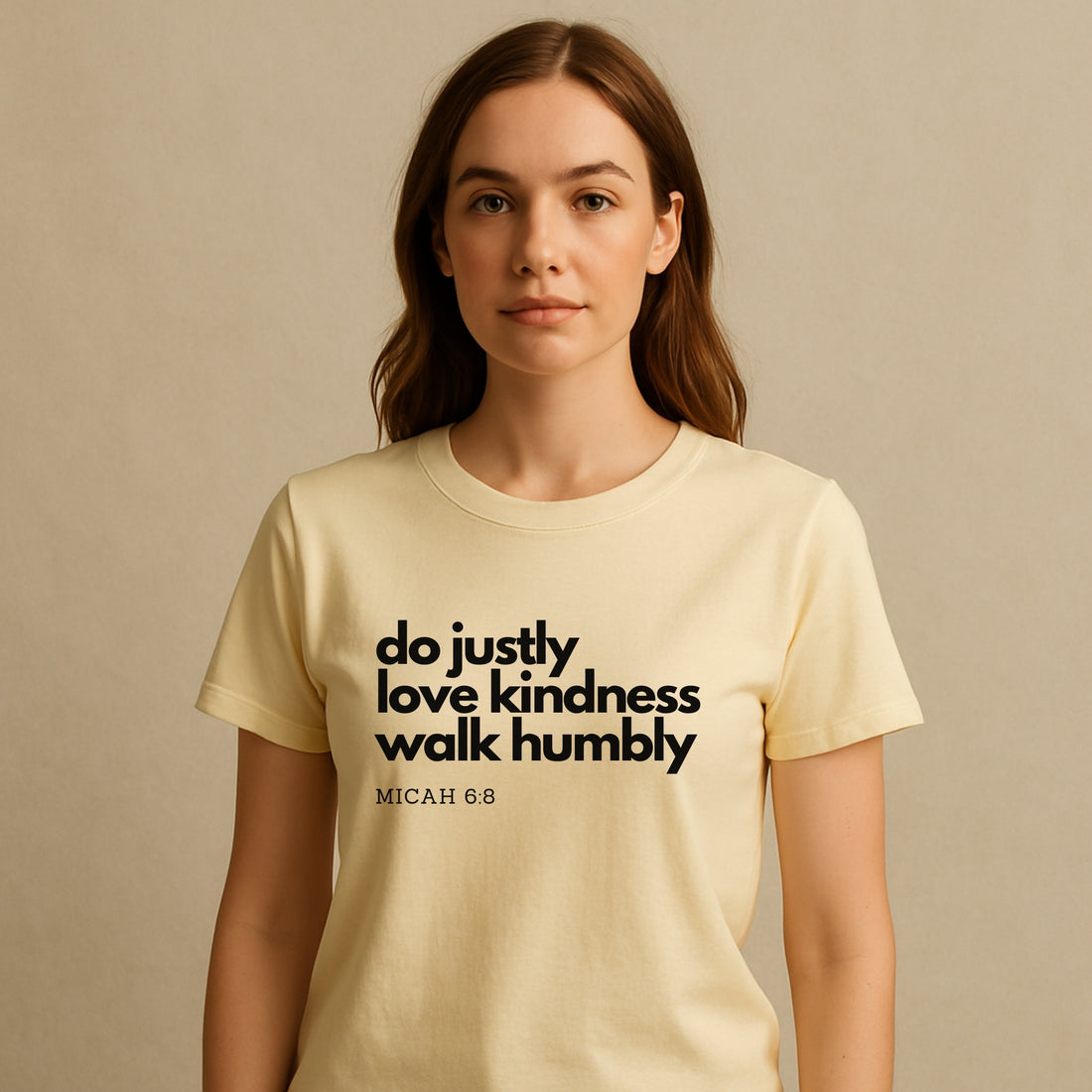 "Do Justly, Love Kindness, Walk Humbly" Inspirational Christian Shirt - gift for lovers of God