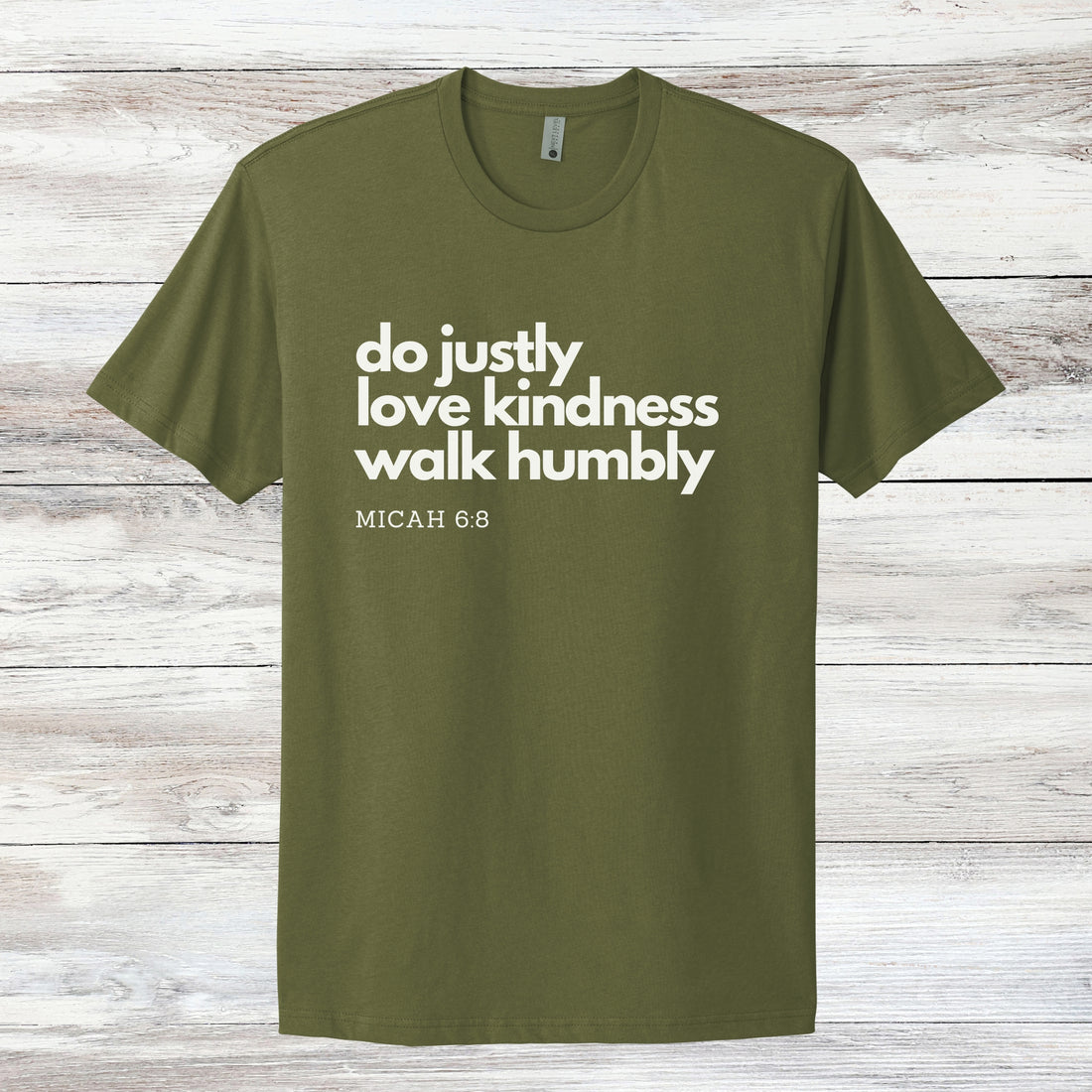 "Do Justly, Love Kindness, Walk Humbly" Inspirational Christian Shirt - gift for lovers of God
