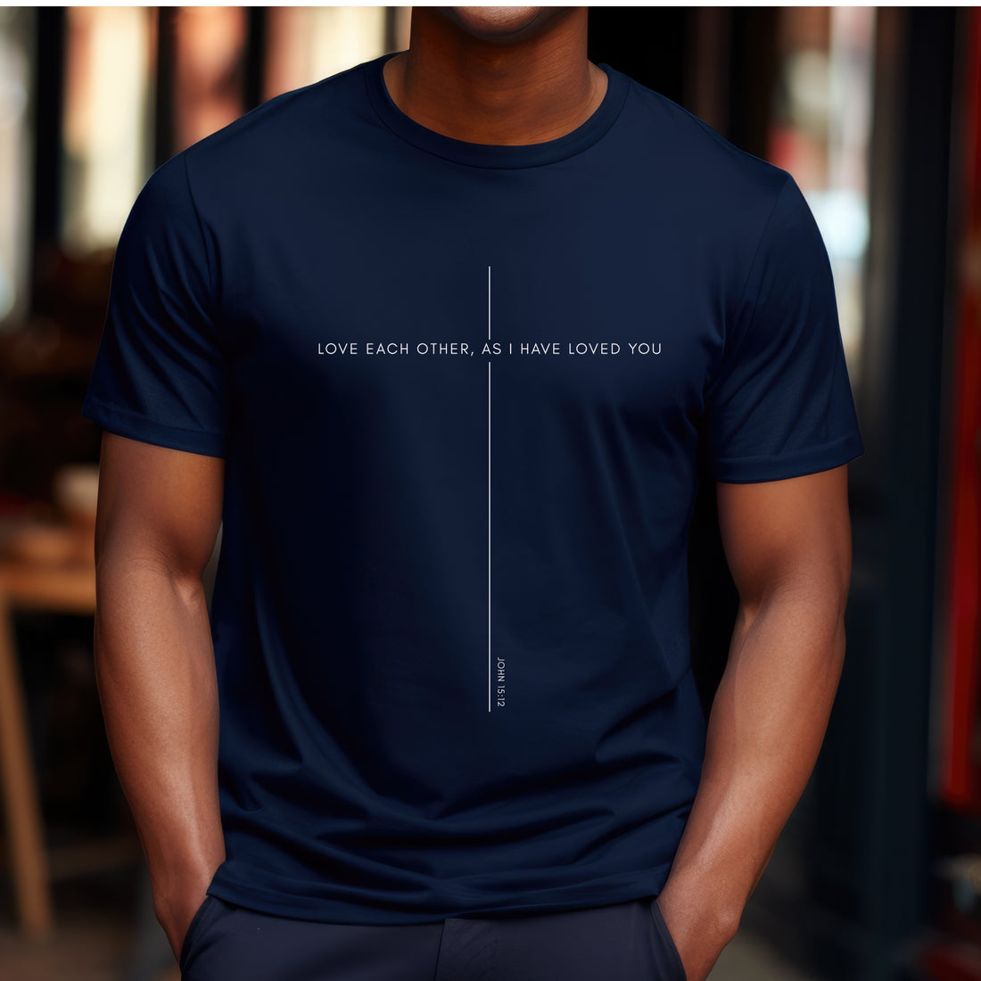 Christian cross shirt for Women and Men, John 15:12 Jesus shirt, gift for Christians