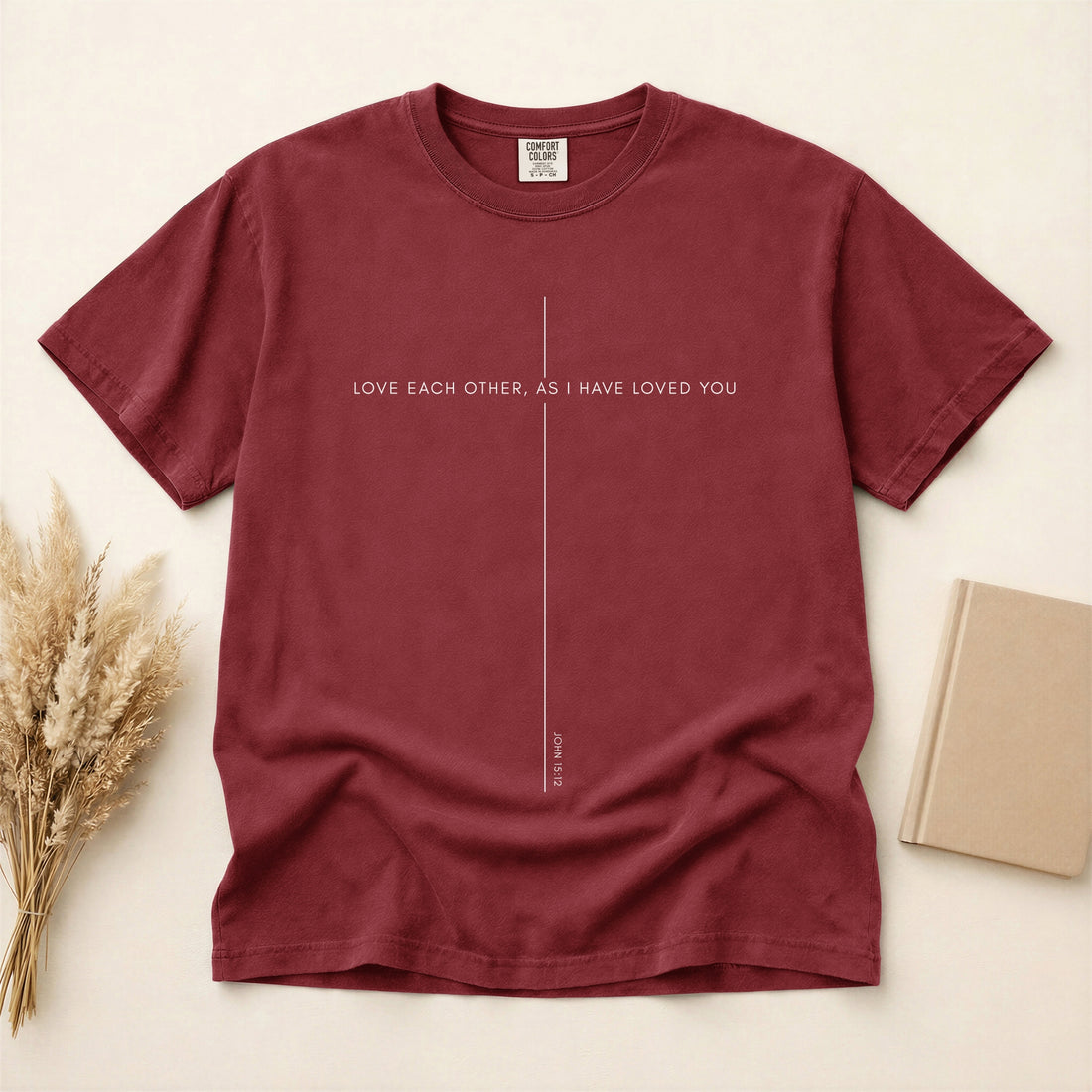 Christian cross shirt for Women and Men, John 15:12 Jesus shirt, gift for Christians