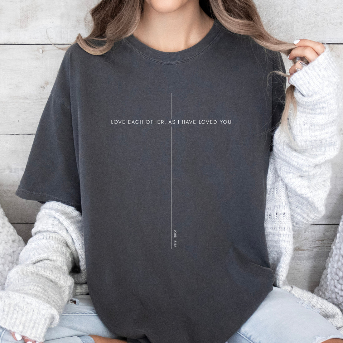 Christian cross shirt for Women and Men, John 15:12 Jesus shirt, gift for Christians