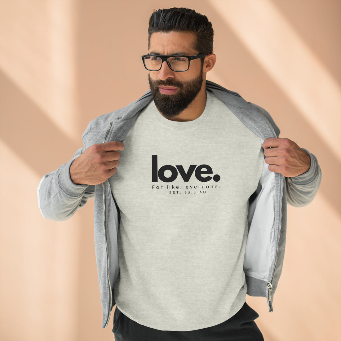 Love, Crewneck Christian Sweatshirt for Men and Women