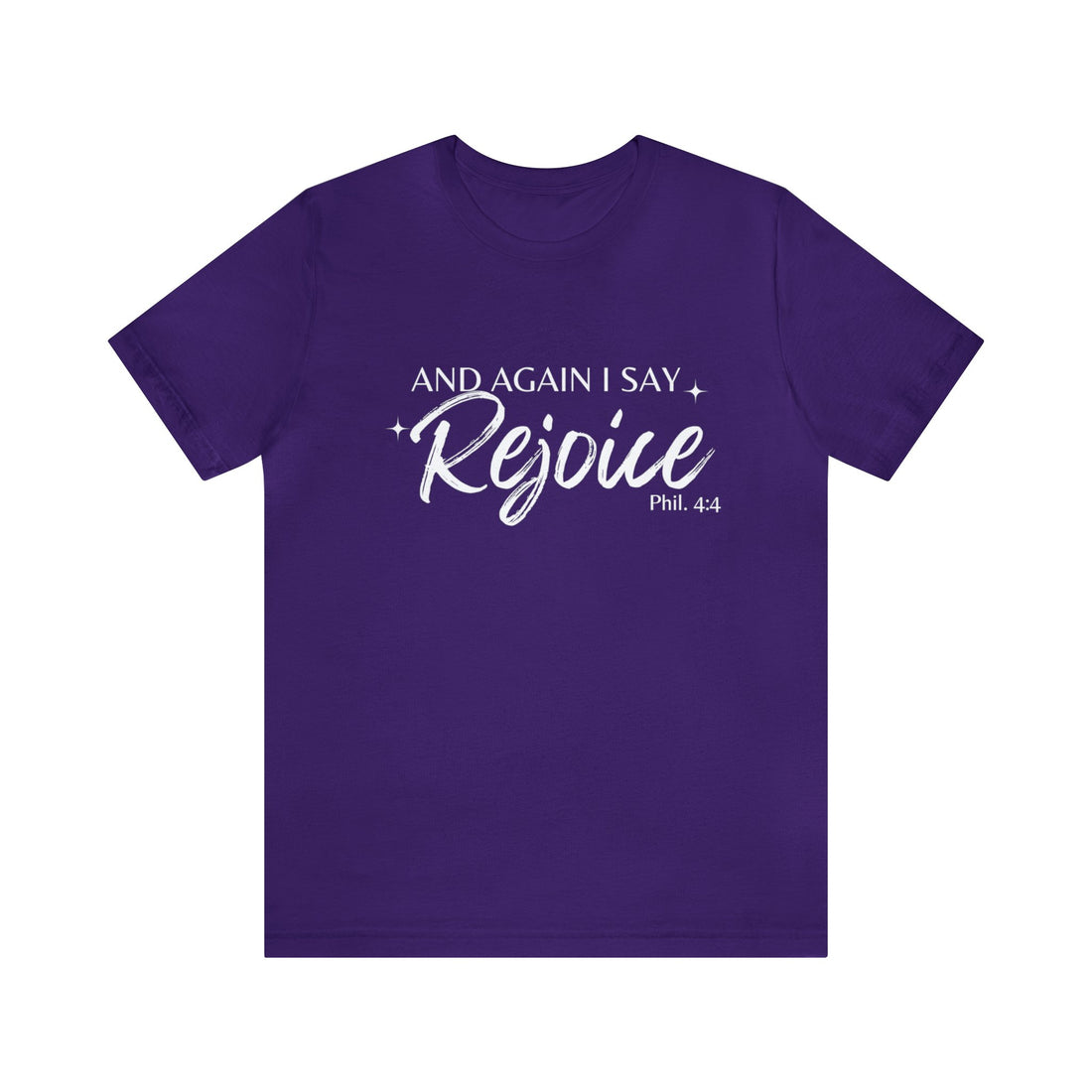 Philippians 4:4 Rejoice, Christian T-shirt for Men and Women, Express Shipping