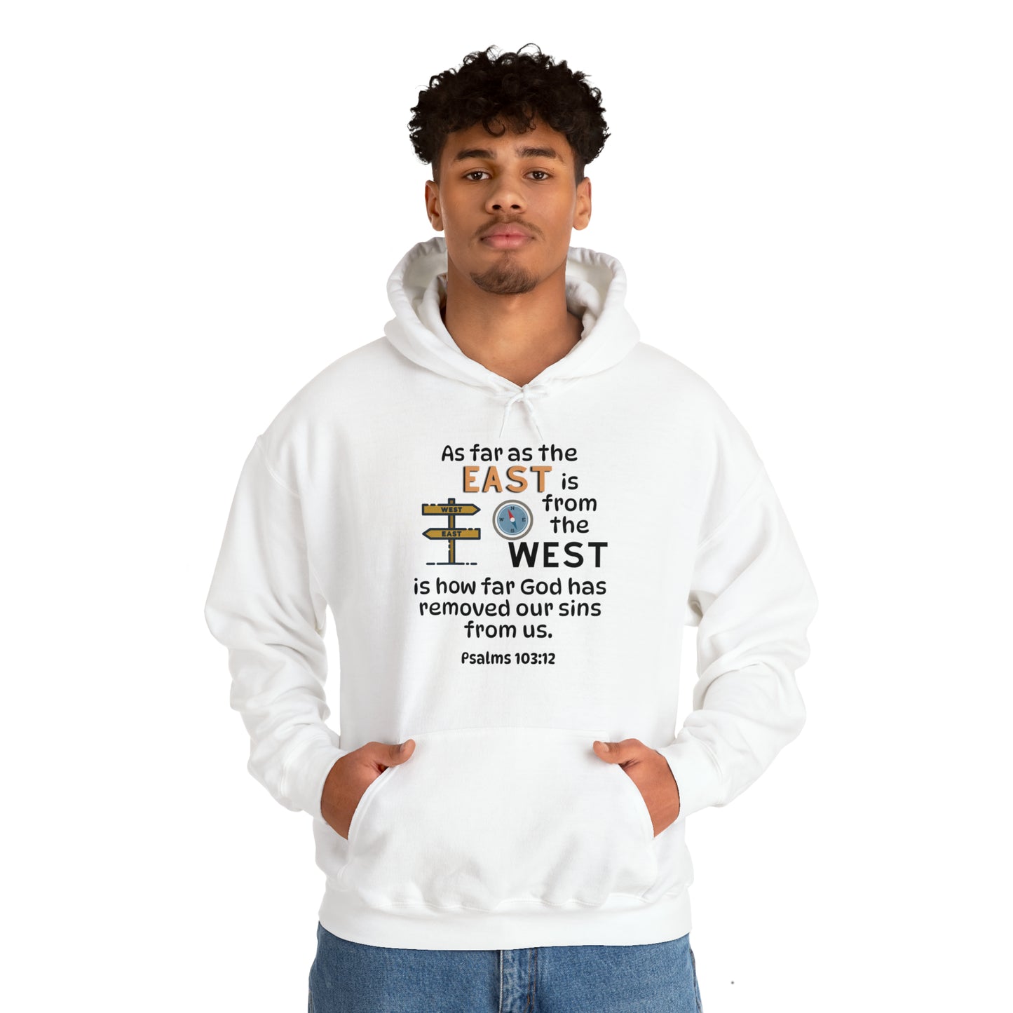 Unisex Heavy Blend™ Hooded Sweatshirt:  Psalms 103:12