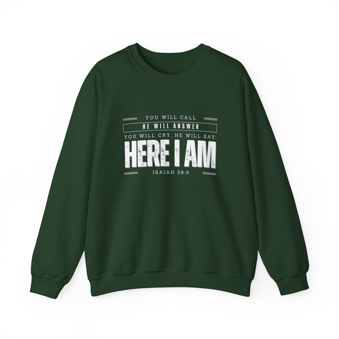 Isaiah 58:9, Heavy Blend™ Sweatshirt for Men and Women