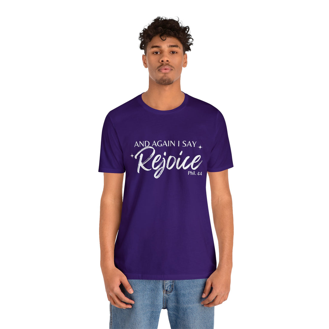 Philippians 4:4 Rejoice, Christian T-shirt for Men and Women, Express Shipping