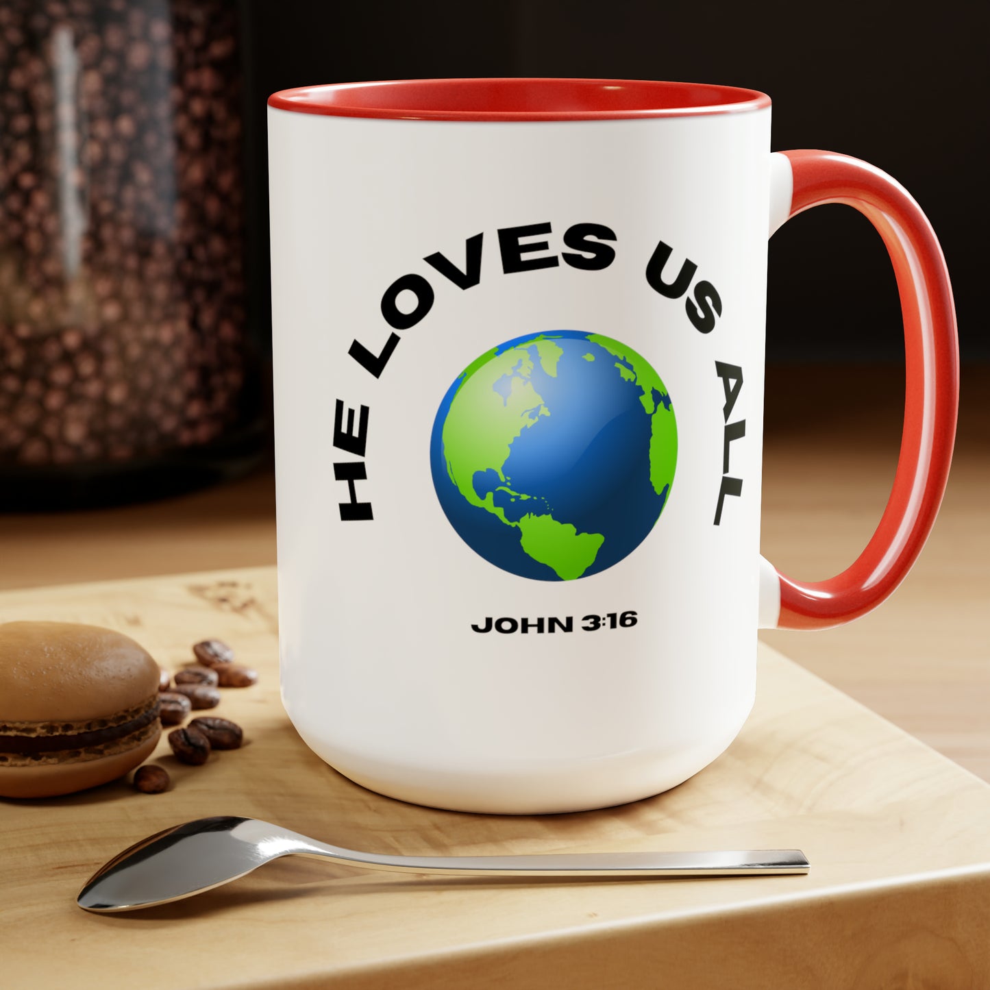 John 3:16, Two-Tone Coffee Mugs, 15oz