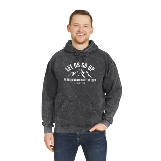 Micah 4:2, Mineral Wash Hoodie for Men and Women