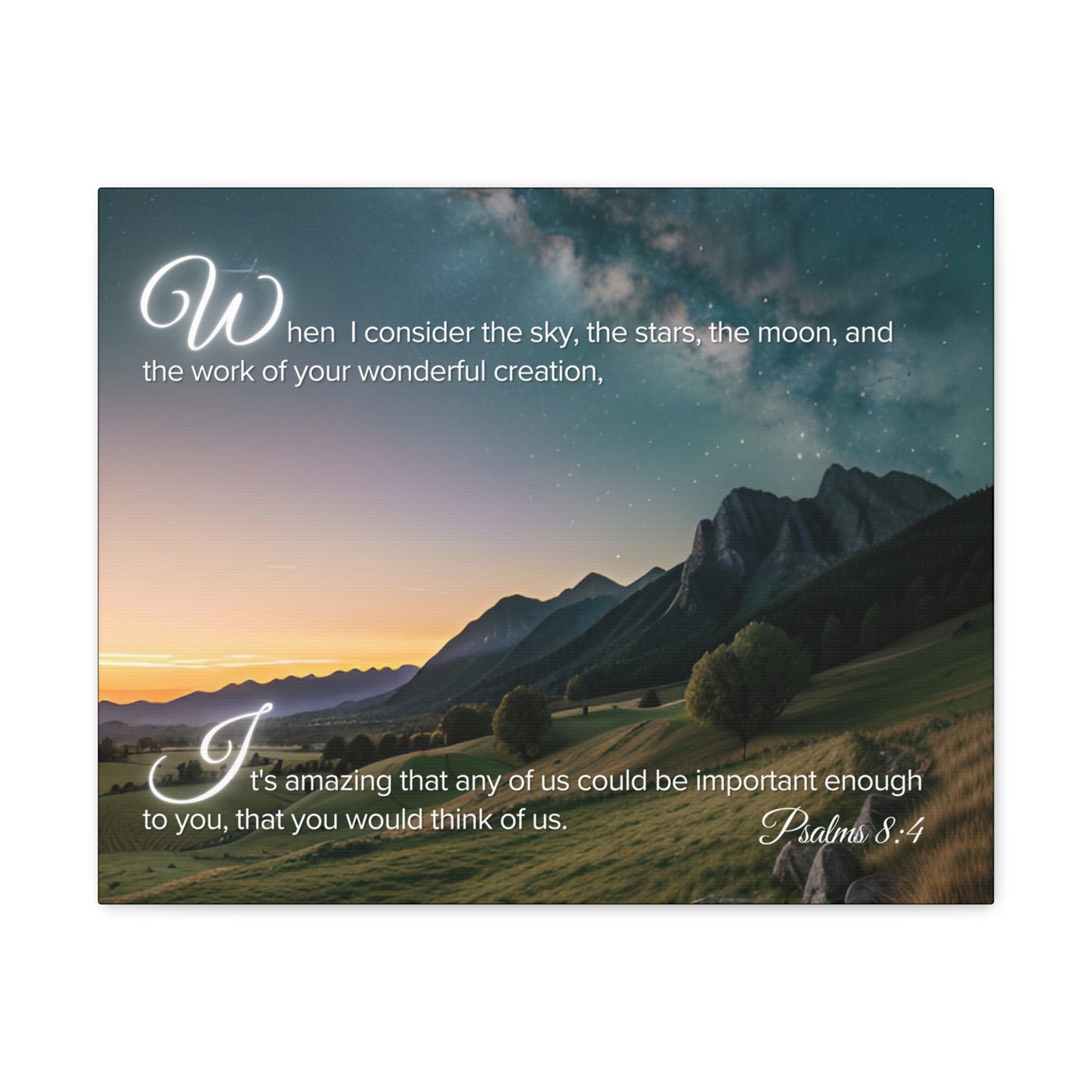 Psalms 8:4, Canvas Gallery Wraps