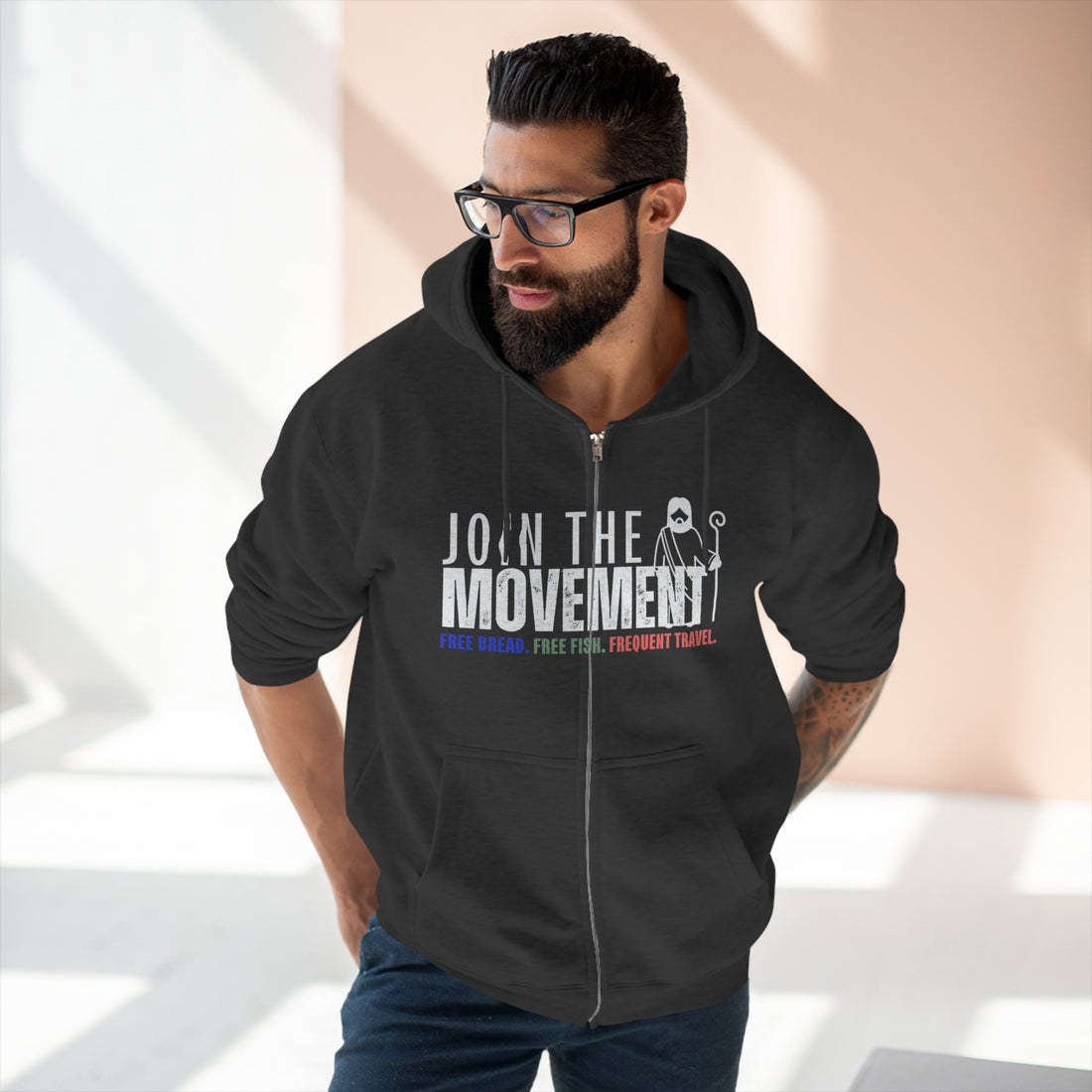 Join the Movement, Christian Zip Hoodie for Men and Women