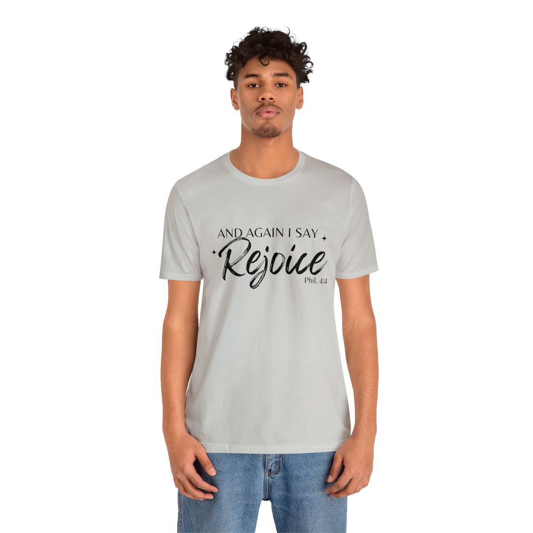 Philippians 4:4 Rejoice, Christian T-shirt for Men and Women, Express Shipping