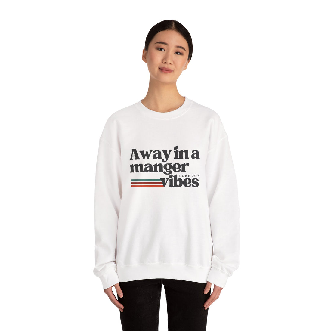 Crewneck Sweatshirt — “Away in a Manger” Christmas Nativity Vibes