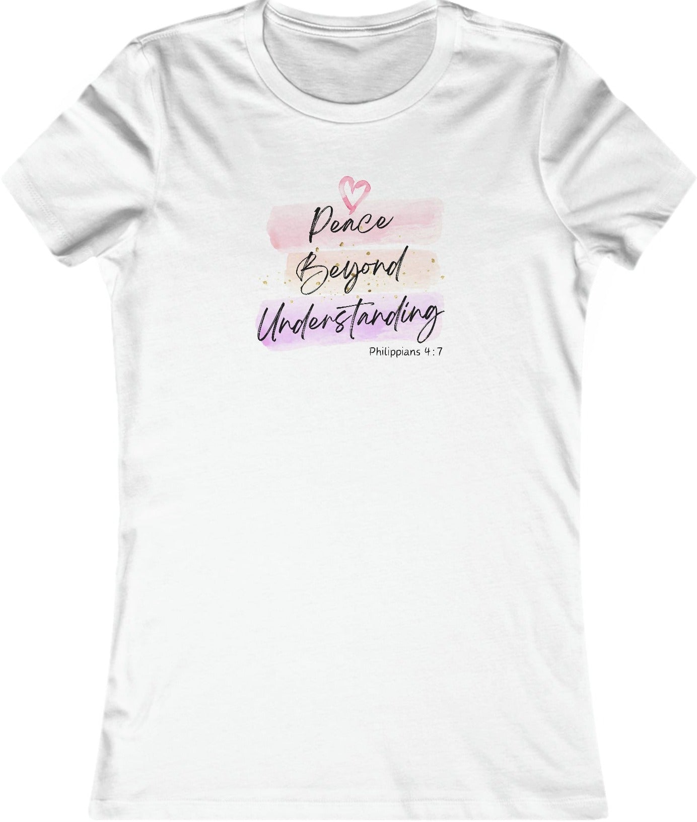 Philippians 4:7, Christian T-shirt for Women white